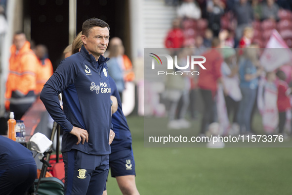 Preston North End's Manager Paul Heckingbottom during the Sky Bet Championship match between Middlesbrough and Preston North End at the Rive...