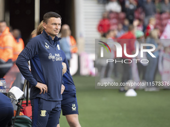 Preston North End's Manager Paul Heckingbottom during the Sky Bet Championship match between Middlesbrough and Preston North End at the Rive...