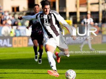 Dusan Vlahovic of Juventus FC during the Serie A Enilive match between Empoli FC and Juventus FC at Stadio Carlo Castellani on September 14,...