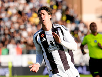 Dusan Vlahovic of Juventus FC looks dejected during the Serie A Enilive match between Empoli FC and Juventus FC at Stadio Carlo Castellani o...