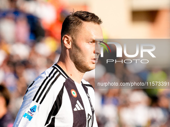 Teun Koopmeiners of Juventus FC looks on during the Serie A Enilive match between Empoli FC and Juventus FC at Stadio Carlo Castellani on Se...