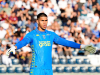 Devis Vasquez of Empoli FC gestures during the Serie A Enilive match between Empoli FC and Juventus FC at Stadio Carlo Castellani on Septemb...