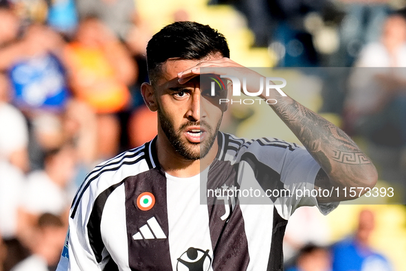 Nicolas Gonzalez of Juventus FC gestures during the Serie A Enilive match between Empoli FC and Juventus FC at Stadio Carlo Castellani on Se...