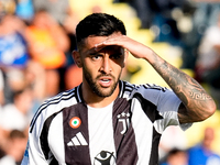 Nicolas Gonzalez of Juventus FC gestures during the Serie A Enilive match between Empoli FC and Juventus FC at Stadio Carlo Castellani on Se...