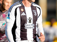 Dusan Vlahovic of Juventus FC looks on during the Serie A Enilive match between Empoli FC and Juventus FC at Stadio Carlo Castellani on Sept...