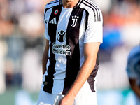 Andrea Cambiaso of Juventus FC looks on during the Serie A Enilive match between Empoli FC and Juventus FC at Stadio Carlo Castellani on Sep...