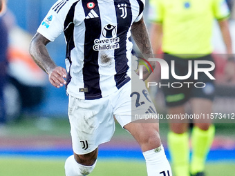 Douglas Luiz of Juventus FC during the Serie A Enilive match between Empoli FC and Juventus FC at Stadio Carlo Castellani on September 14, 2...