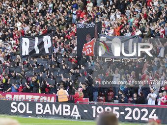 Tribute to Sol Bemba from the Red Faction during the Sky Bet Championship match between Middlesbrough and Preston North End at the Riverside...