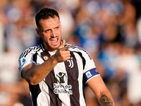 Federico Gatti of Juventus FC reacts during the Serie A Enilive match between Empoli FC and Juventus FC at Stadio Carlo Castellani on Septem...