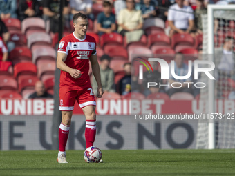 George Edmundson of Middlesbrough is on the ball during the Sky Bet Championship match between Middlesbrough and Preston North End at the Ri...