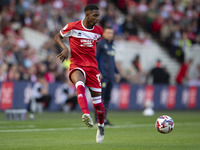 Isaiah Jones of Middlesbrough during the Sky Bet Championship match between Middlesbrough and Preston North End at the Riverside Stadium in...