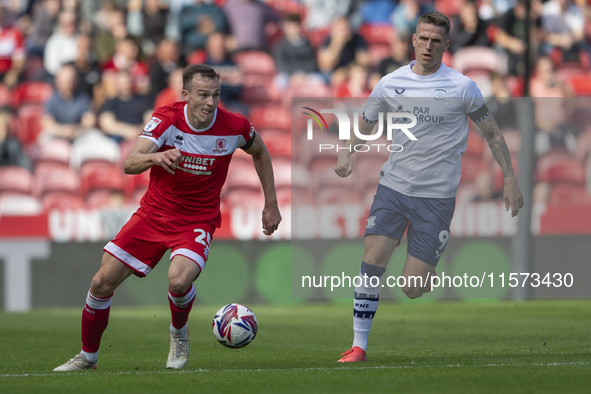 George Edmundson of Middlesbrough during the Sky Bet Championship match between Middlesbrough and Preston North End at the Riverside Stadium...