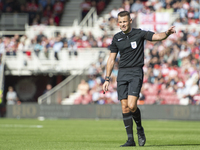 Referee Tom Nield during the Sky Bet Championship match between Middlesbrough and Preston North End at the Riverside Stadium in Middlesbroug...