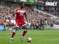 Middlesbrough's Emmanuel Latte Lath is on the ball during the Sky Bet Championship match between Middlesbrough and Preston North End at the...