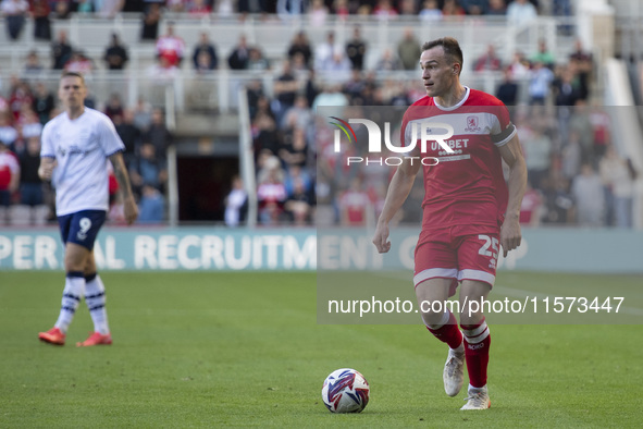 George Edmundson of Middlesbrough is on the ball during the Sky Bet Championship match between Middlesbrough and Preston North End at the Ri...