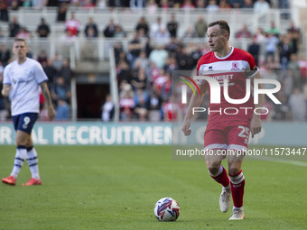 George Edmundson of Middlesbrough is on the ball during the Sky Bet Championship match between Middlesbrough and Preston North End at the Ri...