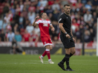 Referee Tom Nield during the Sky Bet Championship match between Middlesbrough and Preston North End at the Riverside Stadium in Middlesbroug...