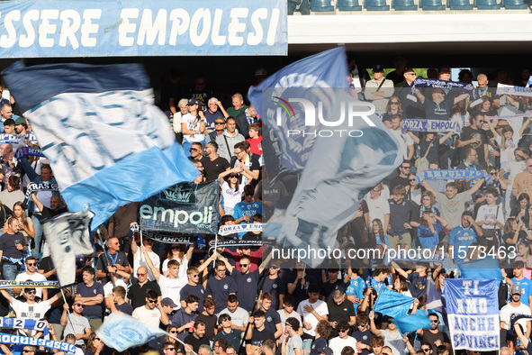 Supporters of Empoli FC during the Serie A match between Empoli FC and Juventus FC in Empoli, Italy, on September 14, 2024, at the stadium C...