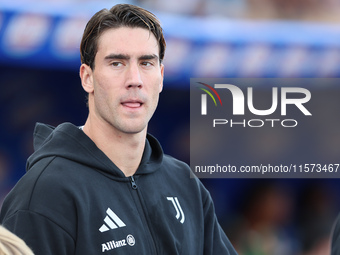 Dusan Vlahovic of Juventus FC during the Serie A match between Empoli FC and Juventus FC in Empoli, Italy, on September 14, 2024, at the sta...