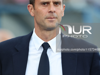 Head Coach Thiago Motta of Juventus FC looks on during the Serie A match between Empoli FC and Juventus FC in Empoli, Italy, on September 14...