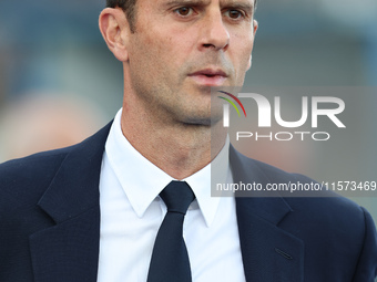 Head Coach Thiago Motta of Juventus FC looks on during the Serie A match between Empoli FC and Juventus FC in Empoli, Italy, on September 14...