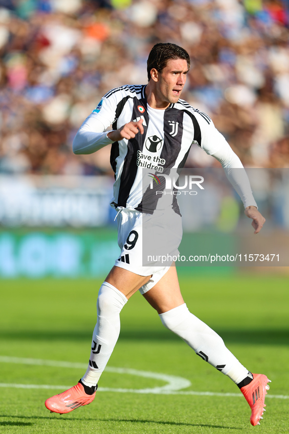 Dusan Vlahovic of Juventus FC during the Serie A match between Empoli FC and Juventus FC in Empoli, Italy, on September 14, 2024, at the sta...