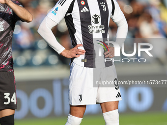 Dusan Vlahovic of Juventus FC during the Serie A match between Empoli FC and Juventus FC in Empoli, Italy, on September 14, 2024, at the sta...