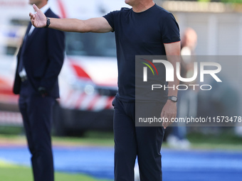 Head Coach Salvatore Sullo of Empoli FC looks on during the Serie A match between Empoli FC and Juventus FC in Empoli, Italy, on September 1...