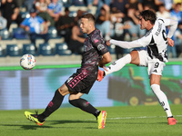 Dusan Vlahovic of Juventus FC controls the ball during the Serie A match between Empoli FC and Juventus FC in Empoli, Italy, on September 14...