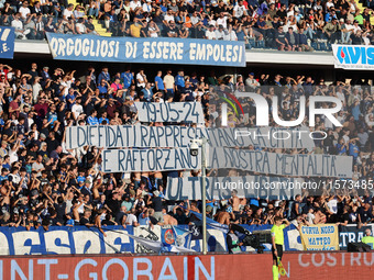 Supporters of Empoli FC during the Serie A match between Empoli FC and Juventus FC in Empoli, Italy, on September 14, 2024, at the stadium C...