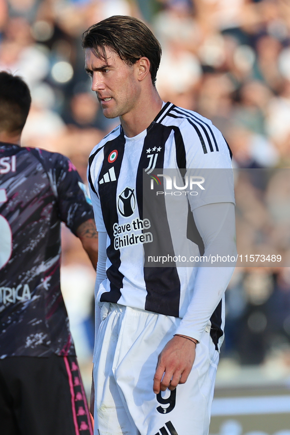 Dusan Vlahovic of Juventus FC during the Serie A match between Empoli FC and Juventus FC in Empoli, Italy, on September 14, 2024, at the sta...