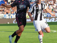 Kenan Yildiz of Juventus FC controls the ball during the Serie A match between Empoli FC and Juventus FC in Empoli, Italy, on September 14,...