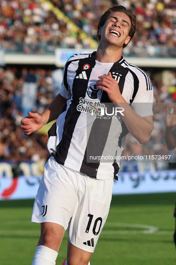 Kenan Yildiz of Juventus FC during the Serie A match between Empoli FC and Juventus FC in Empoli, Italy, on September 14, 2024, at the stadi...