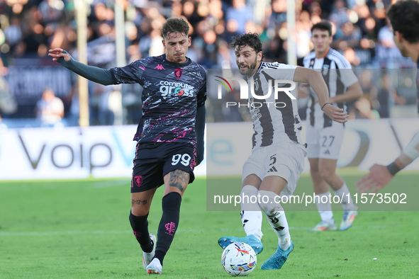 Manuel Locatelli of Juventus FC controls the ball during the Serie A match between Empoli FC and Juventus FC in Empoli, Italy, on September...