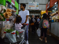 Activities of visitors and traders at Oro Oro Dowo traditional market in Malang, East Java, Indonesia, on September 14, 2024. This tradition...