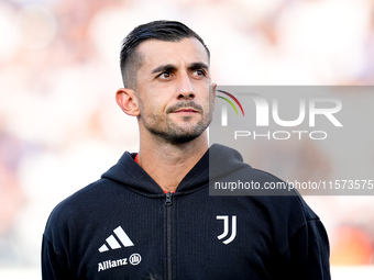 Mattia Perin of Juventus FC looks on during the Serie A Enilive match between Empoli FC and Juventus FC at Stadio Carlo Castellani on Septem...