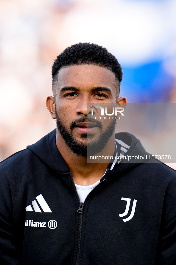 Bremer of Juventus FC looks on during the Serie A Enilive match between Empoli FC and Juventus FC at Stadio Carlo Castellani on September 14...