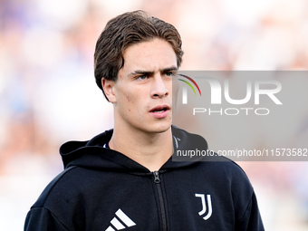 Kenan Yıldız of Juventus FC looks on during the Serie A Enilive match between Empoli FC and Juventus FC at Stadio Carlo Castellani on Septem...