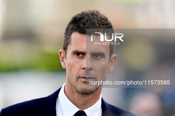 Thiago Motta head coach of Juventus FC looks on during the Serie A Enilive match between Empoli FC and Juventus FC at Stadio Carlo Castellan...