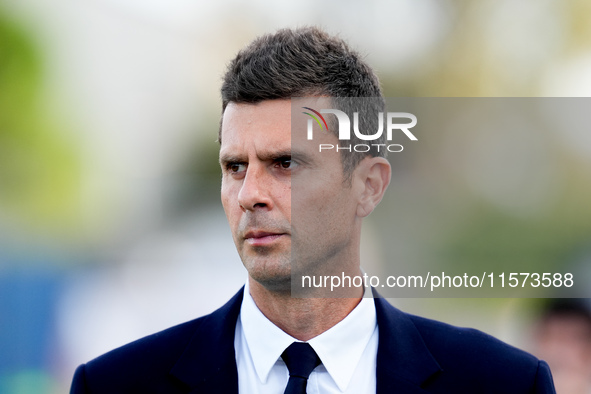 Thiago Motta head coach of Juventus FC looks on during the Serie A Enilive match between Empoli FC and Juventus FC at Stadio Carlo Castellan...