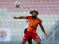 Nunes Silva Pedro Henrique (back) of Hibernians competes for the ball with Maxuel Samurai (front) of Birkirkara during the Malta 360 Sports...