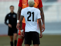 Alessandro Coppola of Birkirkara speaks with Alex Bruno de Souza Silva of Hibernians during the Malta 360 Sports Premier League soccer match...