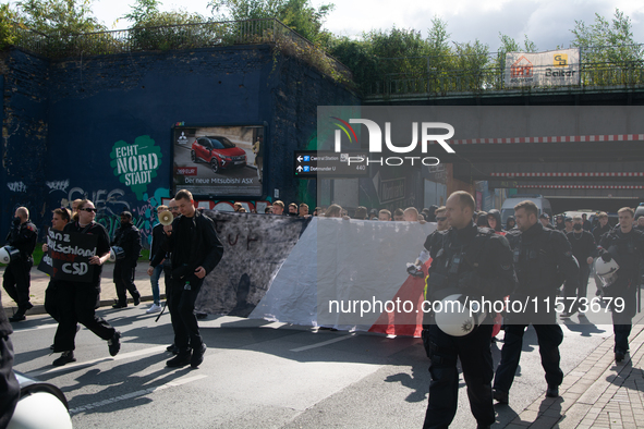 Dozens of counter-protesters from several right-wing groups organize a demonstration against the annual traditional LGBTQ CSD demonstration...