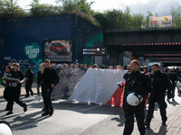 Dozens of counter-protesters from several right-wing groups organize a demonstration against the annual traditional LGBTQ CSD demonstration...