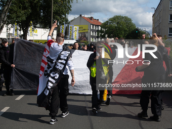 Dozens of counter-protesters from several right-wing groups organize a demonstration against the annual traditional LGBTQ CSD demonstration...