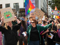 Thousands of people take part in the annual traditional LGBTQ CSD demonstration in Dortmund, Germany, on September 14, 2024. (