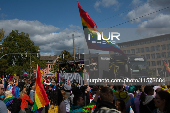 Thousands of people take part in the annual traditional LGBTQ CSD demonstration in Dortmund, Germany, on September 14, 2024. 