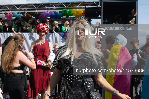 Thousands of people take part in the annual traditional LGBTQ CSD demonstration in Dortmund, Germany, on September 14, 2024. 