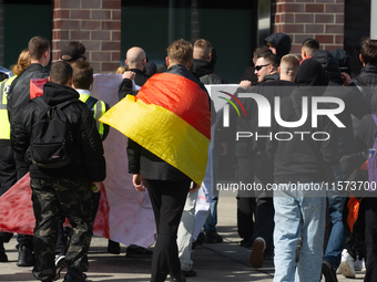 Dozens of counter-protesters from several right-wing groups organize a demonstration against the annual traditional LGBTQ CSD demonstration...