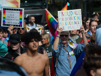 Thousands of people take part in the annual traditional LGBTQ CSD demonstration in Dortmund, Germany, on September 14, 2024. (